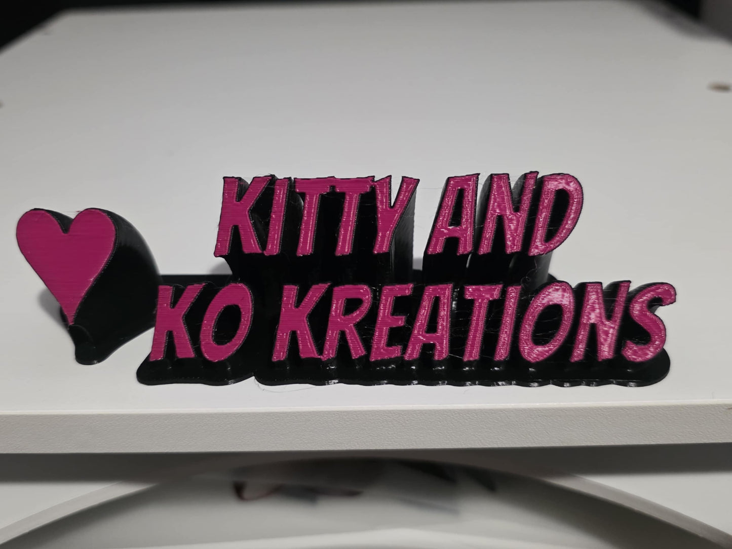 Custom 3D name plaque