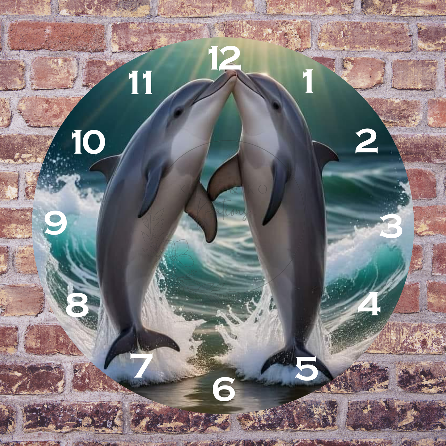 Dolphins kissing