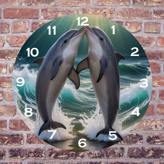 Dolphins kissing
