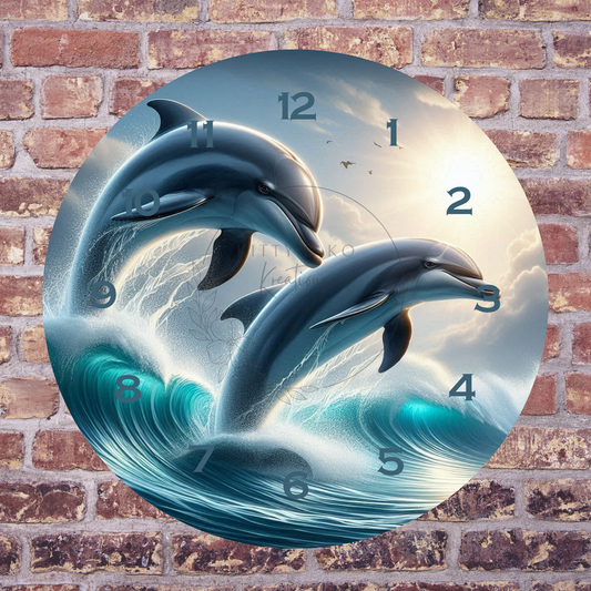 Dolphins jumping