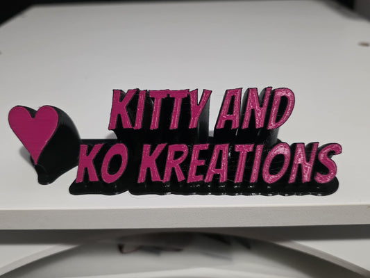 Custom 3D name plaque