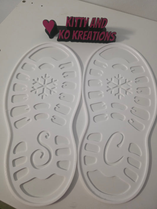 Santa foot print templates