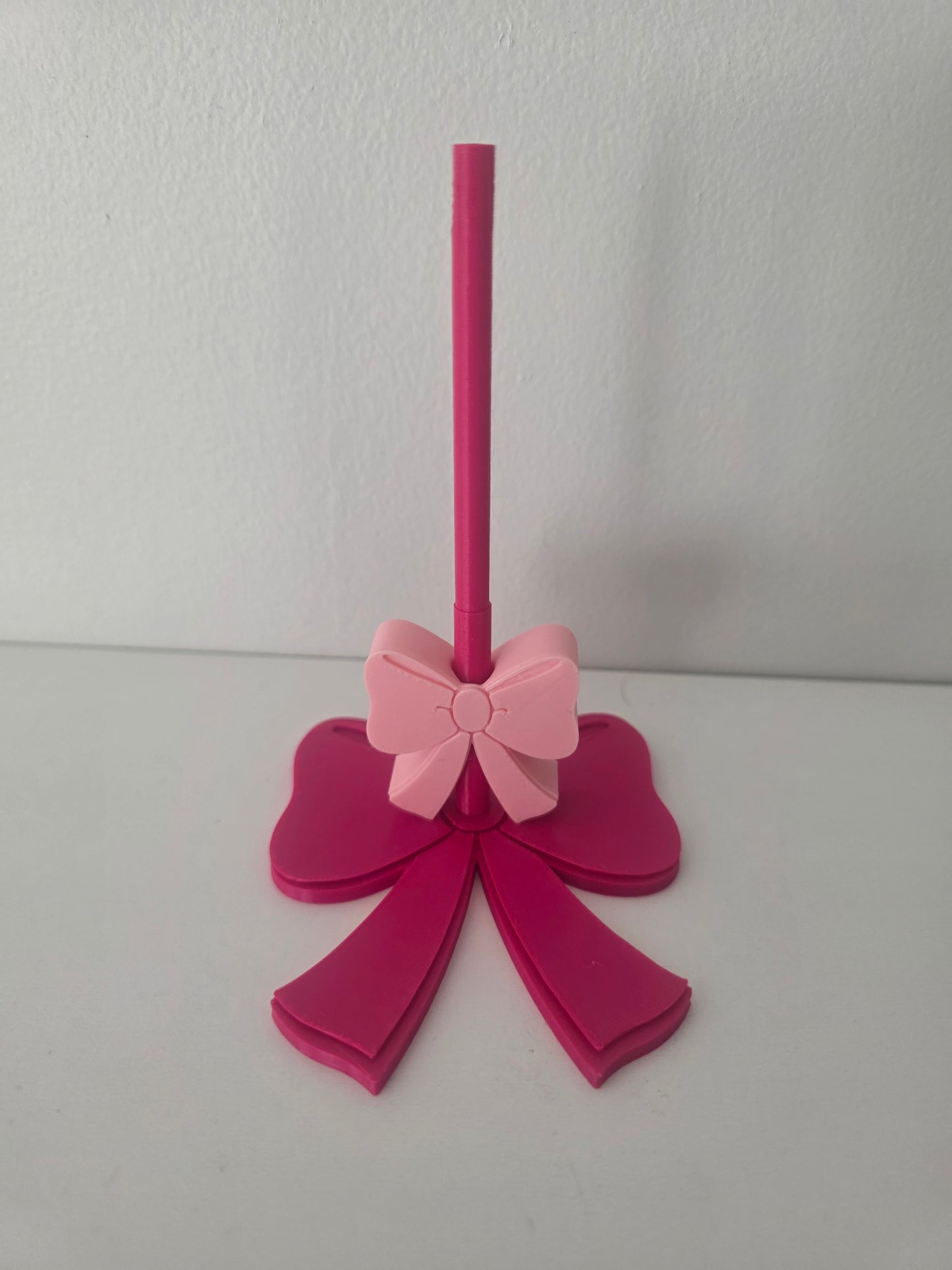 Straw topper holder