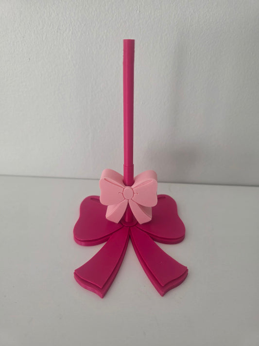 Straw topper holder
